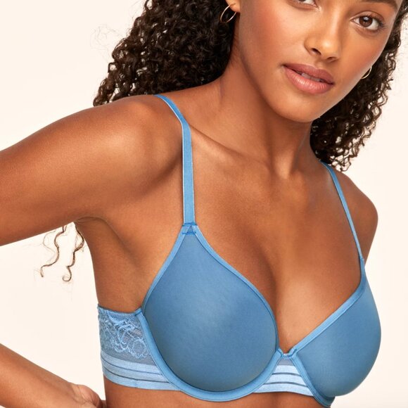 Adore Me Other - ADORE ME Amellia Contour Lace Bra in Parisian Blue - Size 32B NWT